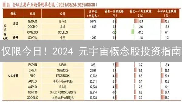 仅限今日！2024 元宇宙概念股投资指南：99% 的人都不知道的秘密